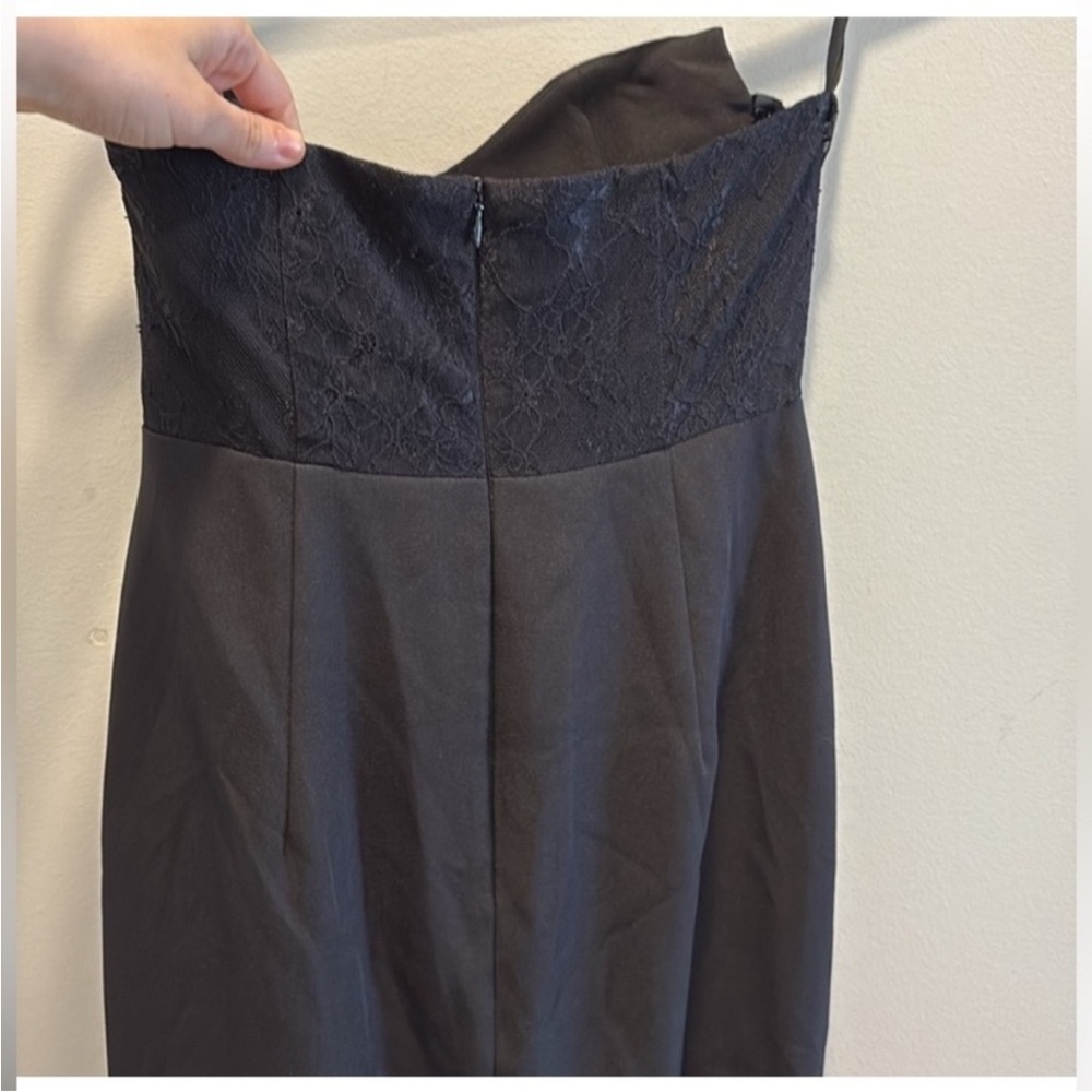 Elegant Black Strapless Lace Dress Size XS - Picture 4 of 12